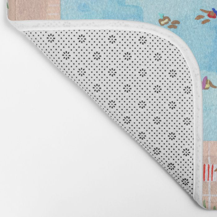 Peachy Palms Bath Mat Gallery Image 2