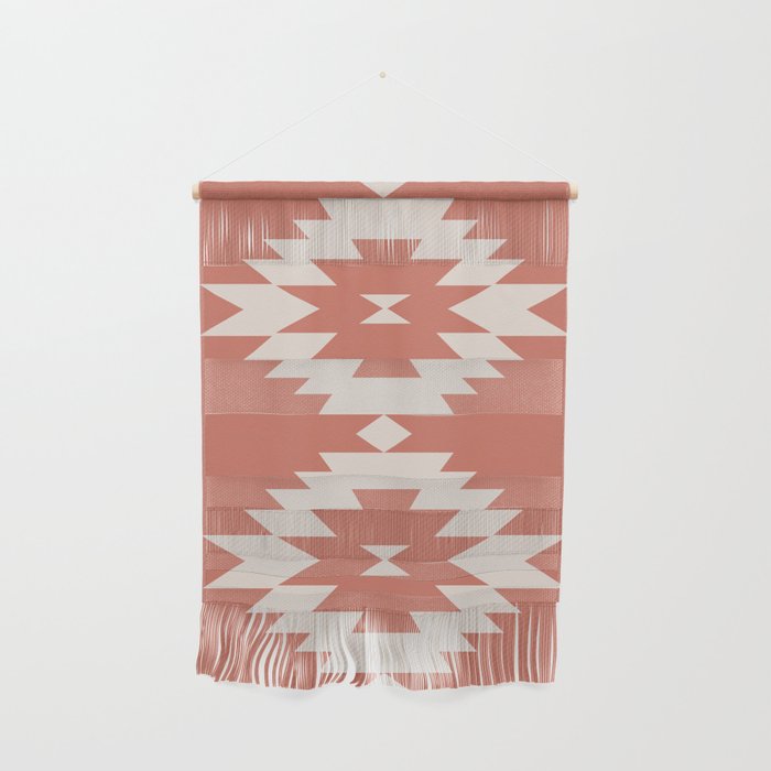 Southwestern Minimalism - Bright Coral Red Wall Hanging Gallery Image 1
