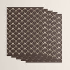 Bows and Ribbons Pattern LXIII Mocha Brown Wrapping Paper Gallery Image 3