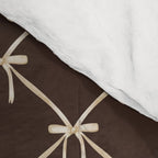 Bows and Ribbons Pattern LXIII Mocha Brown Comforter Gallery Image 4