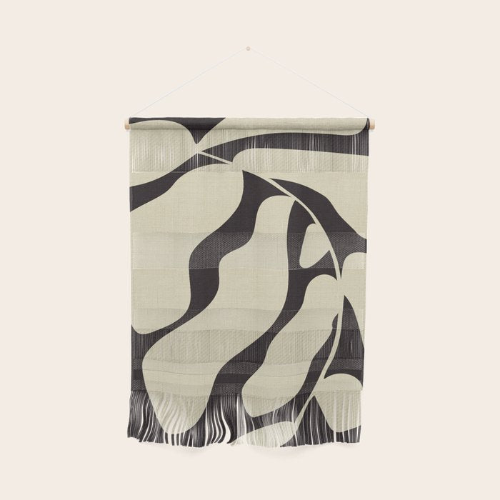 matisse leaf black and sand-white Wall Hanging Gallery Image 1