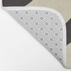 matisse leaf black and sand-white Bath Mat Gallery Image 2