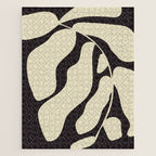 matisse leaf black and sand-white Jigsaw Puzzle Gallery Image 1