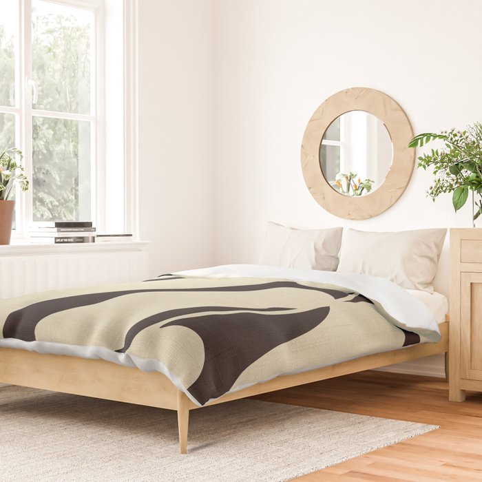 matisse leaf black and sand-white Duvet Cover Gallery Image 2