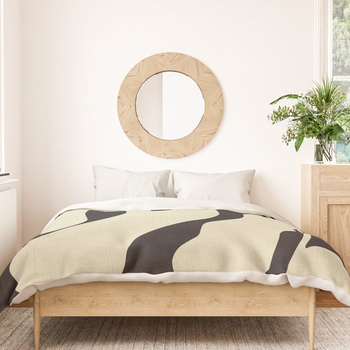 matisse leaf black and sand-white Duvet Cover Gallery Image 3