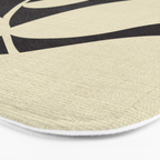 matisse leaf black and sand-white Bath Mat Gallery Image 3