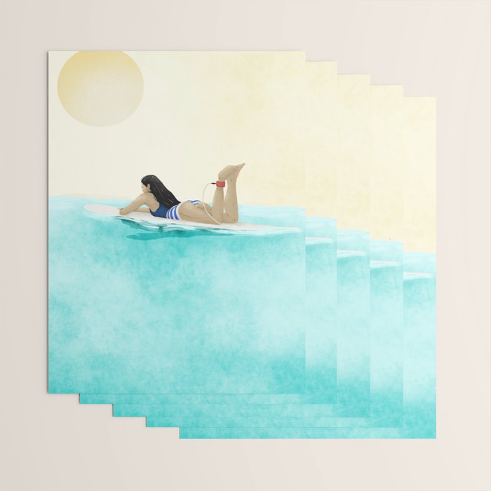 Wait for your perfect wave C Wrapping Paper Gallery Image 3