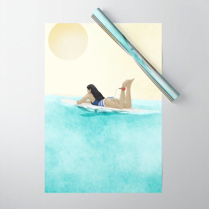 Wait for your perfect wave C Wrapping Paper Gallery Image 1