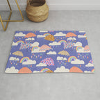 Spring Rain with Umbrellas Rug Gallery Image 1