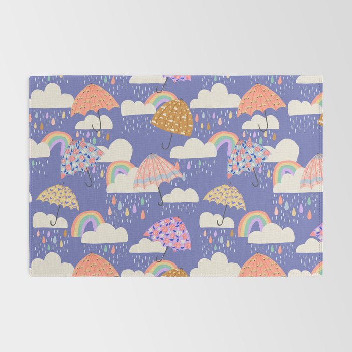 Spring Rain with Umbrellas Rug Gallery Image 2