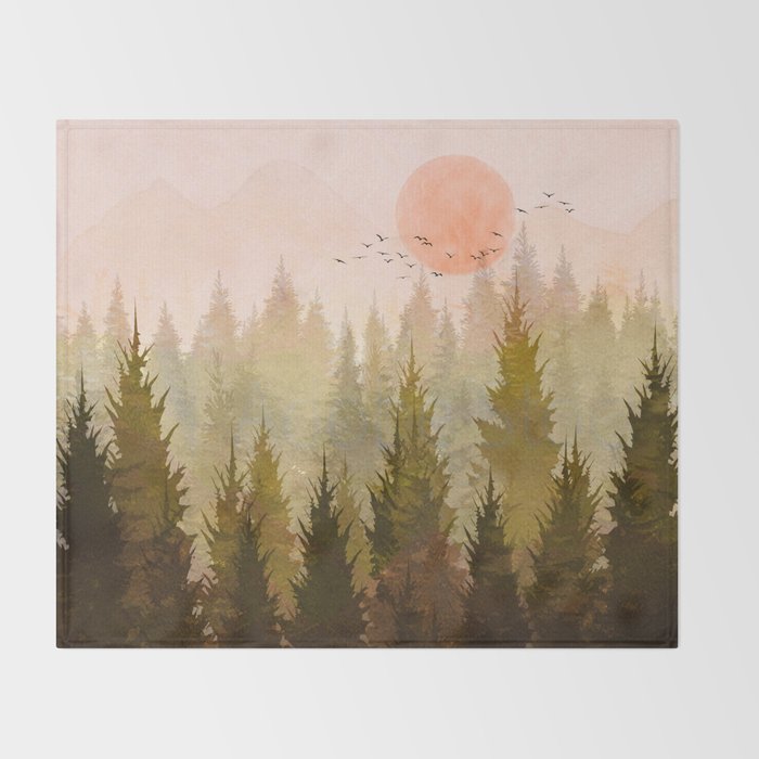 Hill Morning Throw Blanket Gallery Image 2