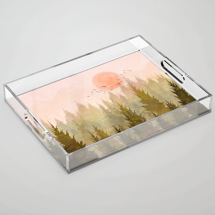 Hill Morning Acrylic Tray Gallery Image 1