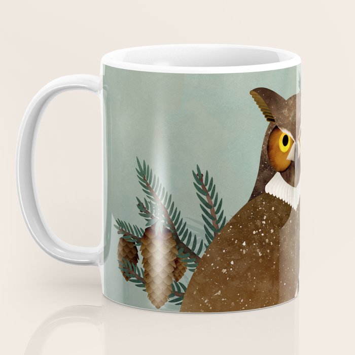 Horned Owl in the Pines Coffee Mug Gallery Image 3