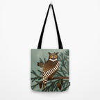 Horned Owl in the Pines Tote Bag Gallery Image 2