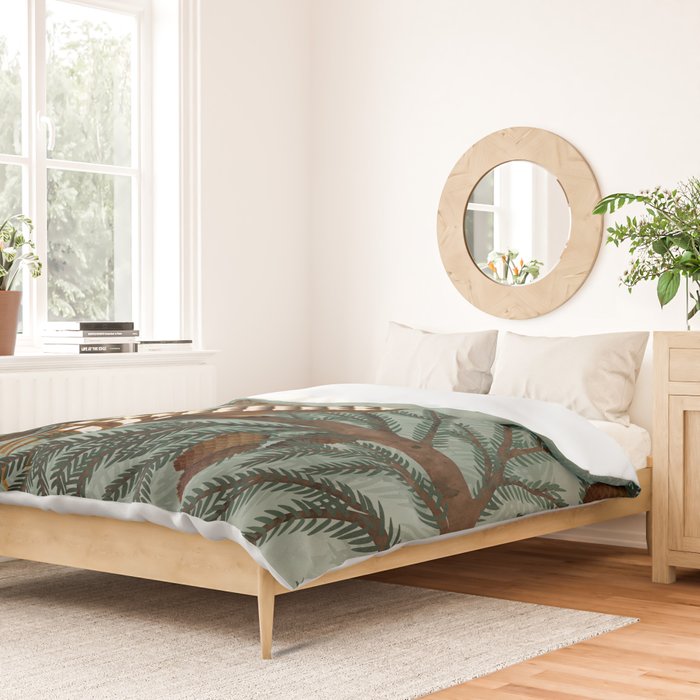 Horned Owl in the Pines Duvet Cover Gallery Image 2