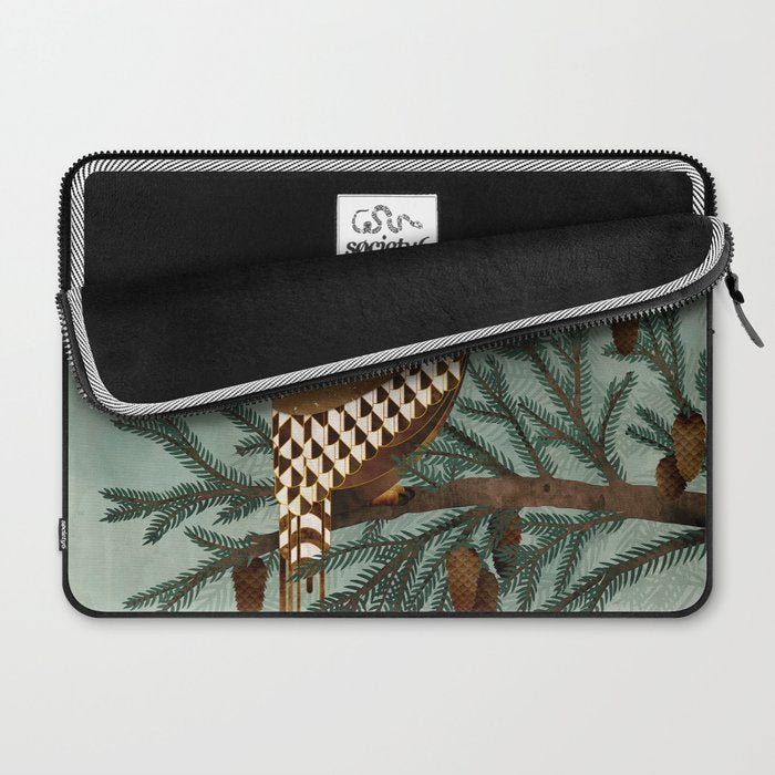 Horned Owl in the Pines Laptop Sleeve Gallery Image 2