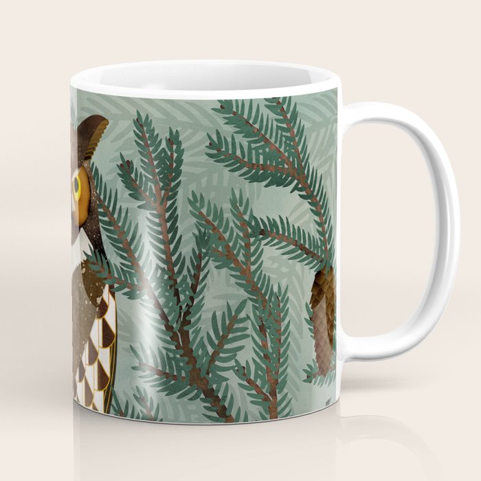 Horned Owl in the Pines Coffee Mug Gallery Image 1
