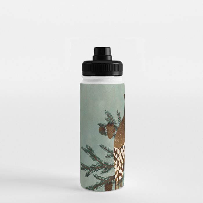 Horned Owl in the Pines Water Bottle Gallery Image 3