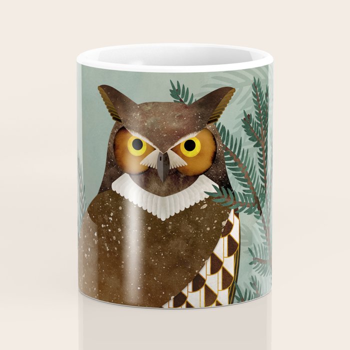Horned Owl in the Pines Coffee Mug Gallery Image 4