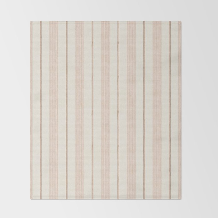 ivy stripes - cream, rust and terracotta Throw Blanket Gallery Image 2