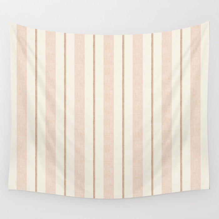 ivy stripes - cream, rust and terracotta Wall Tapestry Gallery Image 4