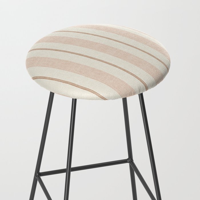 ivy stripes - cream, rust and terracotta Stool Gallery Image 2
