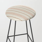 ivy stripes - cream, rust and terracotta Stool Gallery Image 2