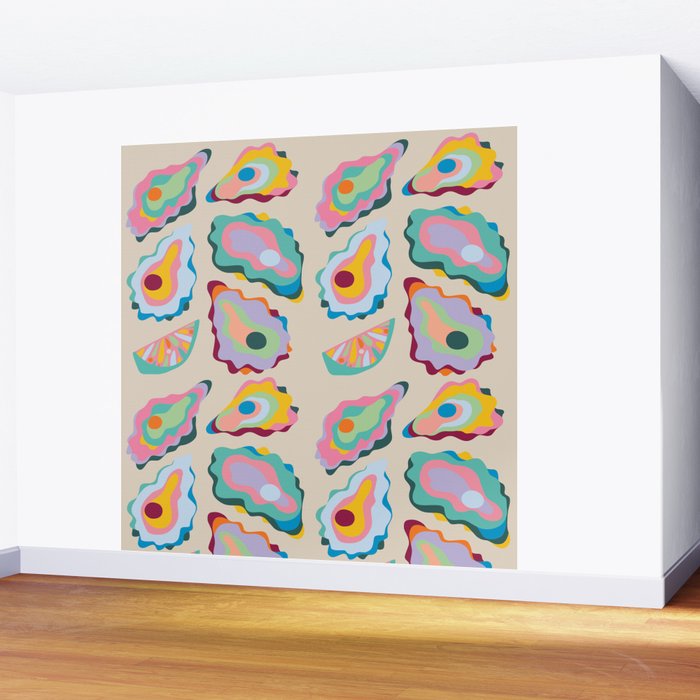 Abstract Oysters and Lemon  Wall Mural Gallery Image 2