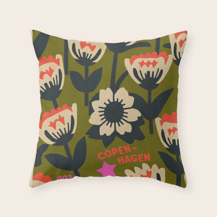 FLOWER MARKET COPENHAGEN Throw Pillow Gallery Image 6