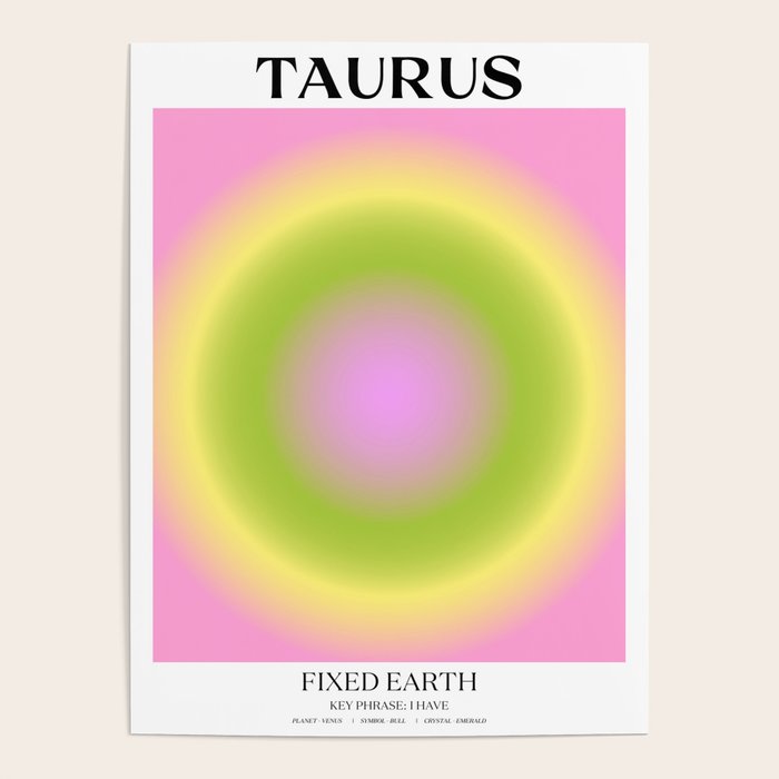Taurus Gradient Print Poster Gallery Image 1