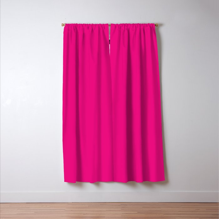 Neon Hot Pink Window Curtain Gallery Image 3