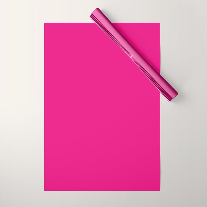 Neon Hot Pink Wrapping Paper Gallery Image 1