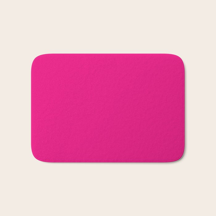 Neon Hot Pink Bath Mat Gallery Image 1