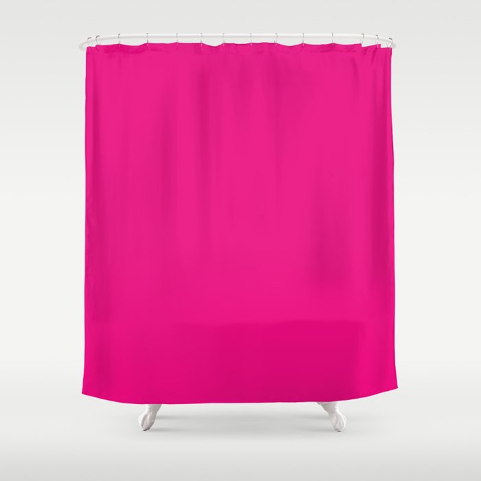 Neon Hot Pink Shower Curtain Gallery Image 1