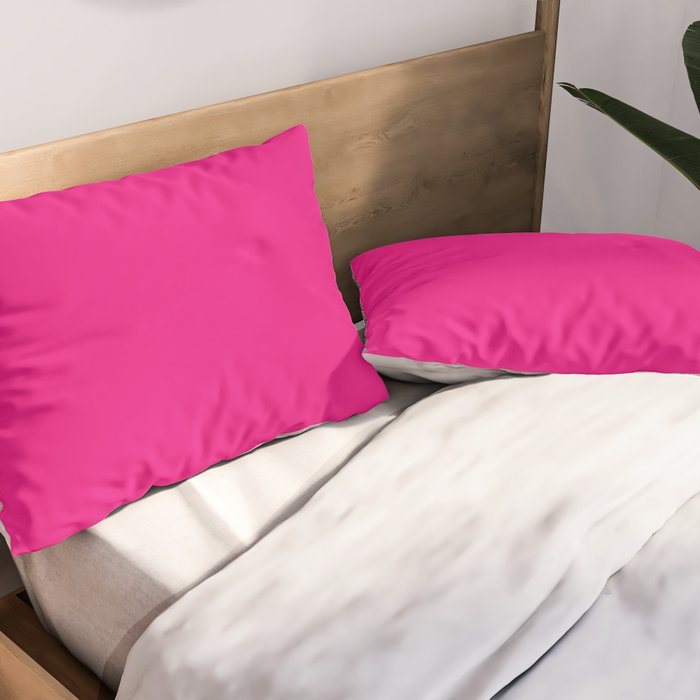 Neon Hot Pink Pillow Sham Gallery Image 2