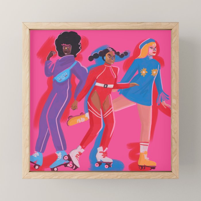 Roller Skaters 3 Mini Art Print Gallery Image 1