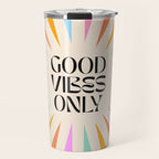 Good Vibes Only - Retro colourful Sunburst  Travel Mug Gallery Image 1