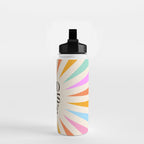 Good Vibes Only - Retro colourful Sunburst  Water Bottle Gallery Image 2