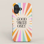 Good Vibes Only - Retro colourful Sunburst  iPhone Case Gallery Image 1