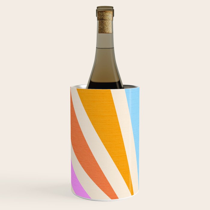 Good Vibes Only - Retro colourful Sunburst  Wine Chiller Gallery Image 2
