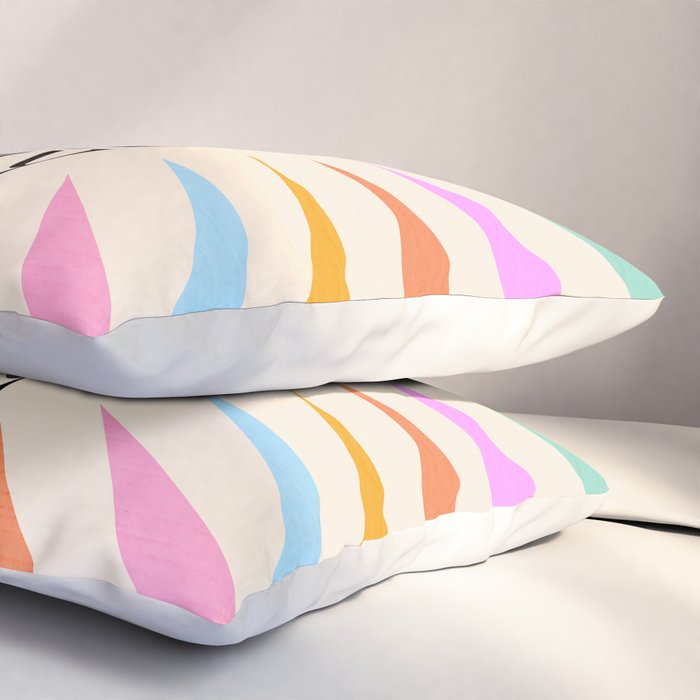 Good Vibes Only - Retro colourful Sunburst  Pillow Sham Gallery Image 3