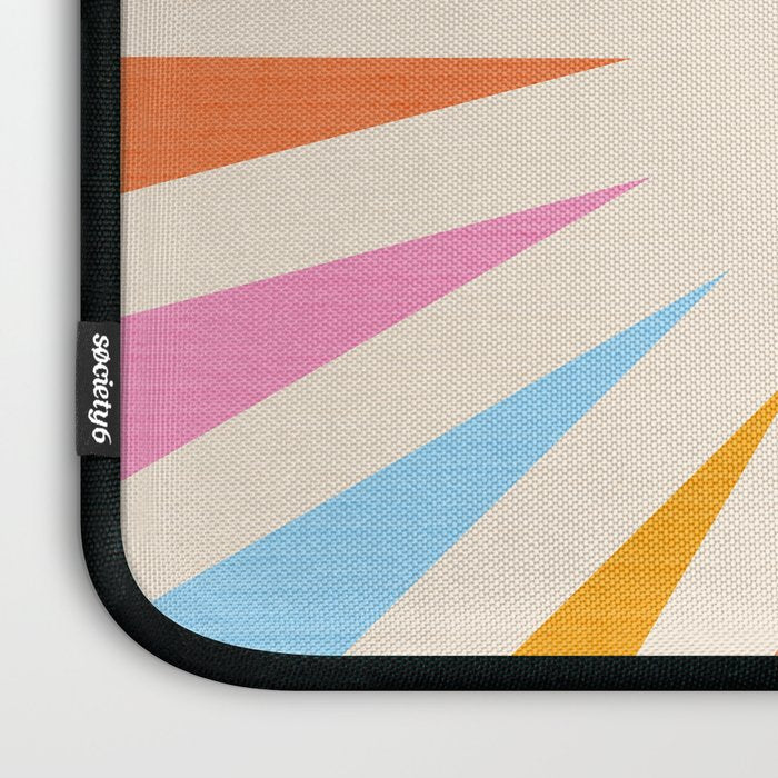 Good Vibes Only - Retro colourful Sunburst  Laptop Sleeve Gallery Image 3