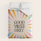 Good Vibes Only - Retro colourful Sunburst  Duvet Cover Gallery Image 6