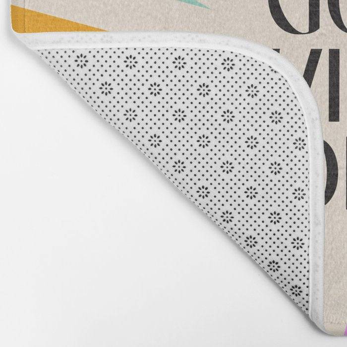 Good Vibes Only - Retro colourful Sunburst  Bath Mat Gallery Image 2