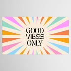 Good Vibes Only - Retro colourful Sunburst  Tablecloth Gallery Image 2