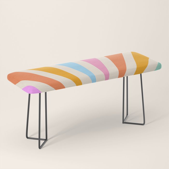 Good Vibes Only - Retro colourful Sunburst  Bench Gallery Image 1