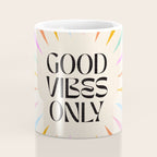 Good Vibes Only - Retro colourful Sunburst  Coffee Mug Gallery Image 4