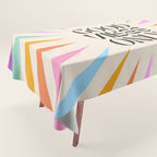 Good Vibes Only - Retro colourful Sunburst  Tablecloth Gallery Image 1