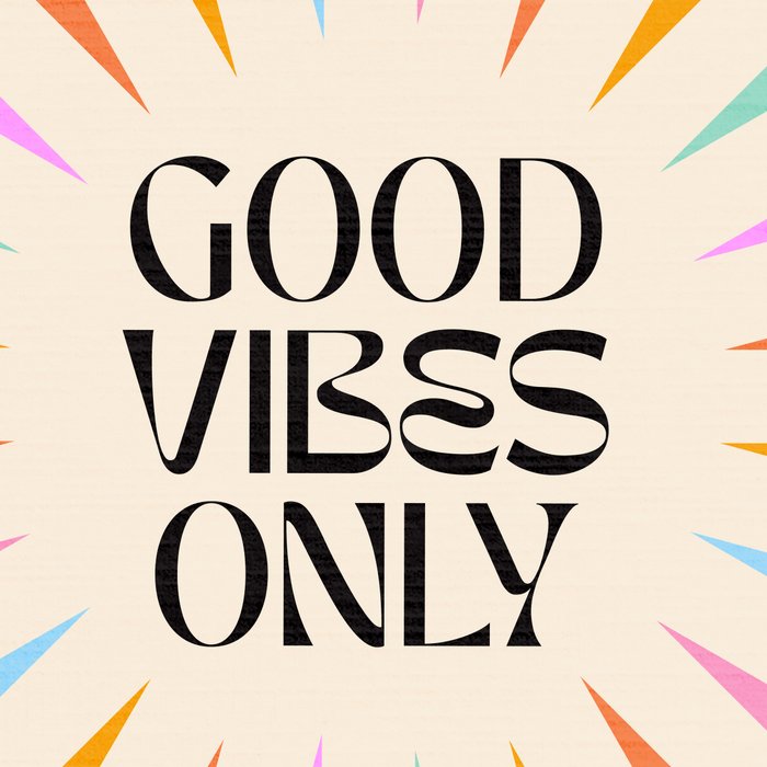 Good Vibes Only - Retro colourful Sunburst  Coffee Mug Gallery Image 2