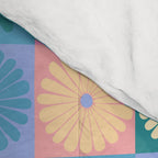 Retro Flowers Check Pattern XXIII Comforter Gallery Image 4